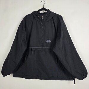 Vintage NBA Los Angeles Lakers Basketball Mens XL 1/2 Zip Pullover Black Jacket